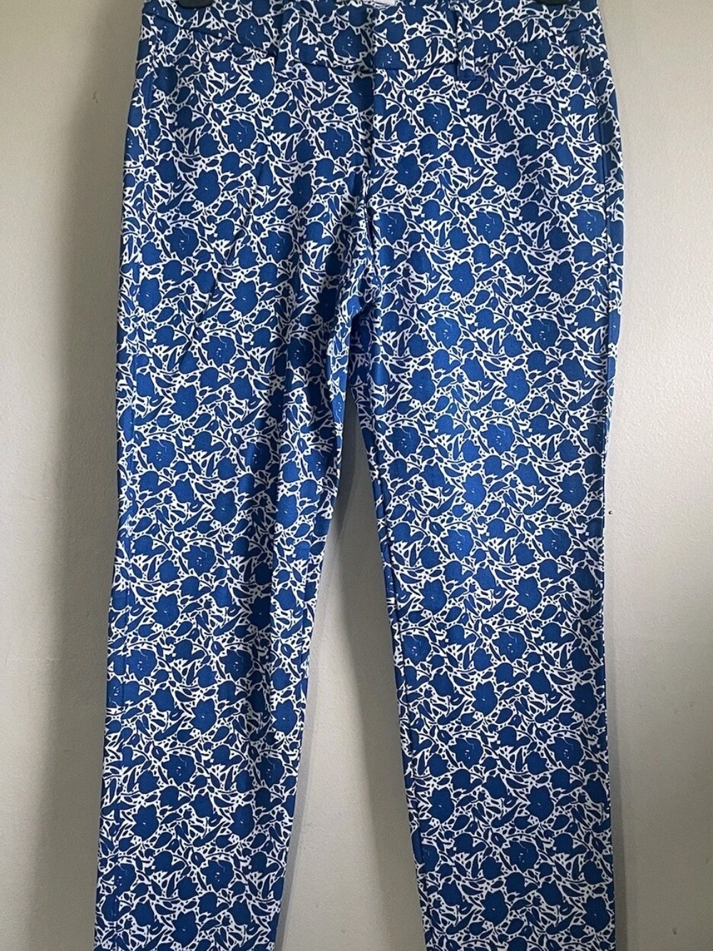 Old Navy Blue and White PIXIE Mid Rise Women's Pants 0